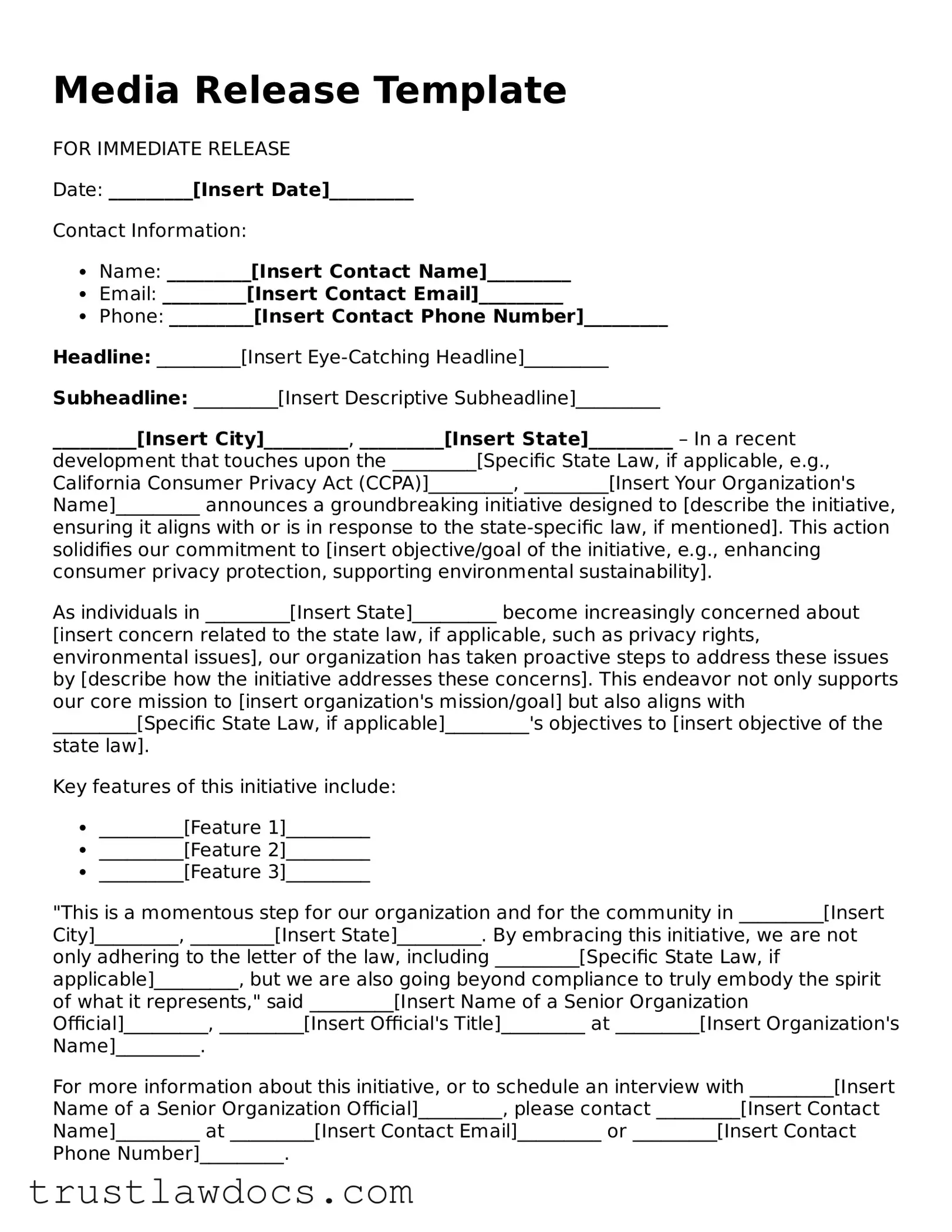Official Media Release Document
