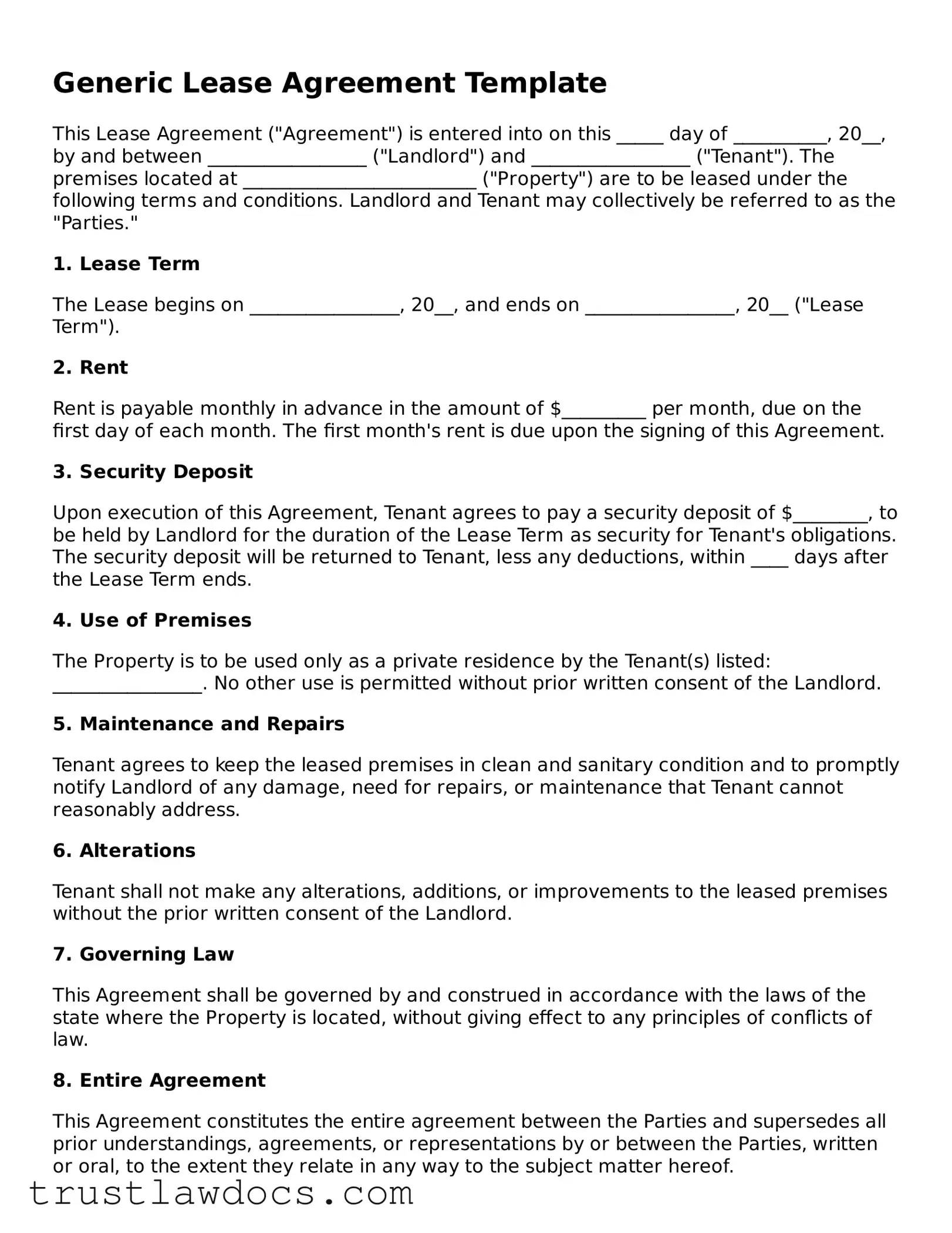 Official Lease Agreement Document
