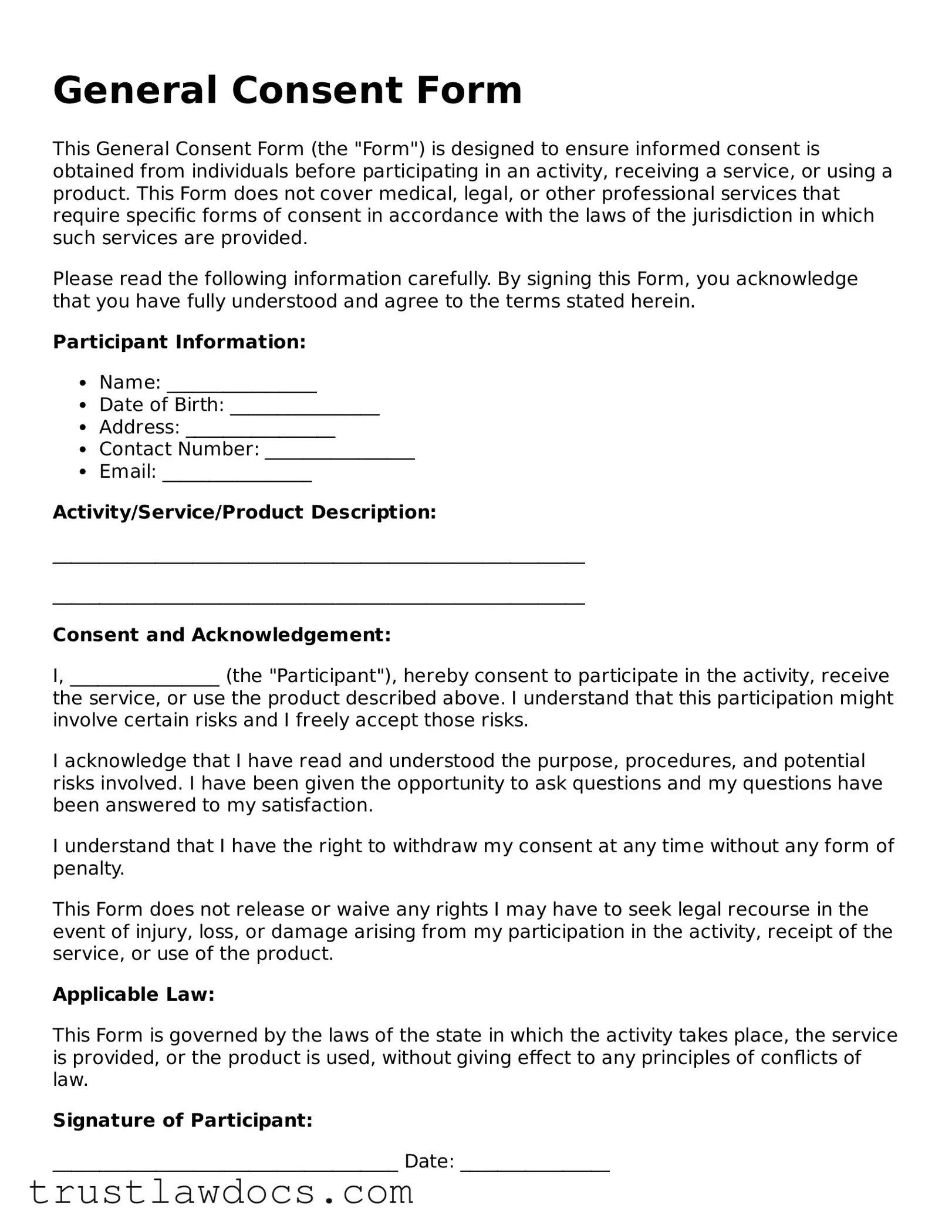 Official Consent Document