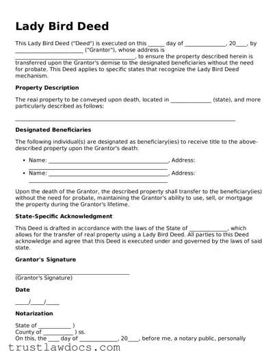 Official Lady Bird Deed Document