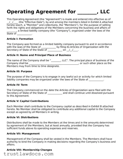 Official Operating Agreement Document
