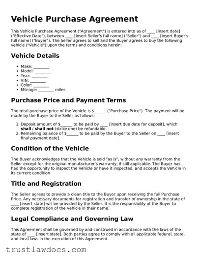 Official Vehicle Purchase Agreement Document