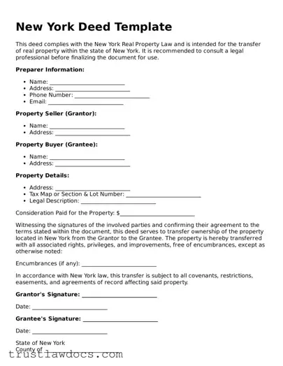 Free  Deed Form for New York