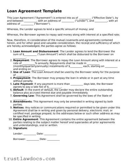 Official Loan Agreement Document