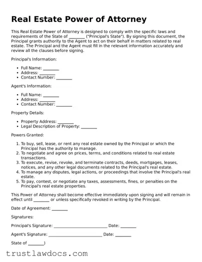 Official Real Estate Power of Attorney Document