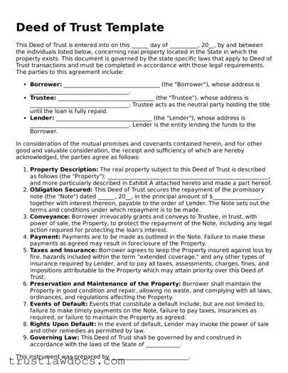 Official Deed of Trust Document